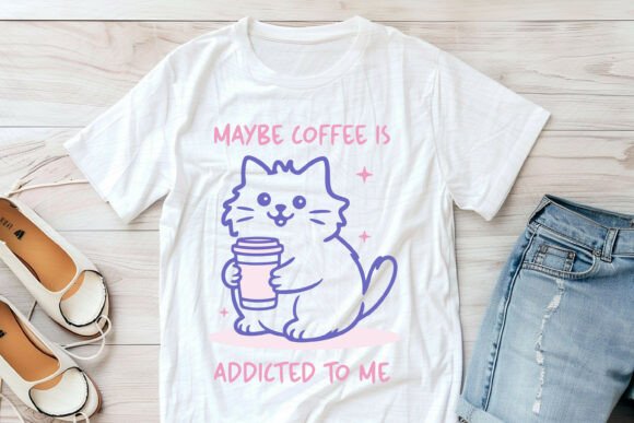 A Funny Coffee Cat Maybe Coffee PNG Design Review for Embroidery