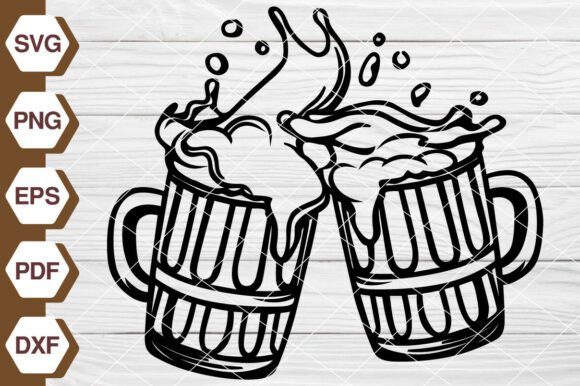 A Graphic Designer's Take on the Beer Mug SVG EP532 Illustration
