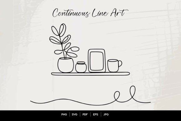 A Minimalist Shelf Art Graphic for Modern Crafts & Branding