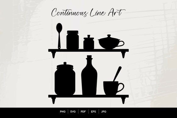 A Review of Kitchen Shelf Pantry Silhouette for Brand Design & Marketing