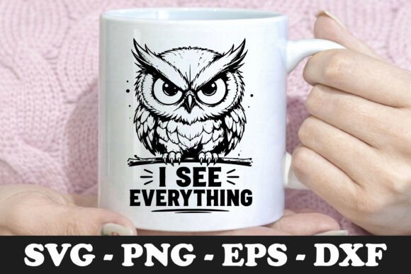 A Sassy Owl Mug SVG for Playful Graphic Illustrations
