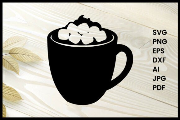 Crafting with a Hot Cocoa Silhouette Graphics Asset