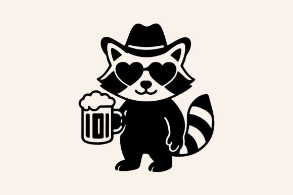 Crafting with Cowboy Raccoon Graphics & Illustrations