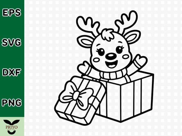 Cute Christmas Reindeer Graphics for Crafts & Marketing