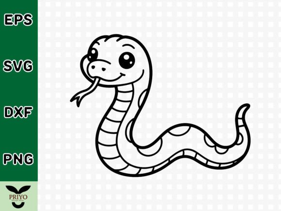 Evaluating the Cute Baby Snake Silhouette Graphics for Crafts