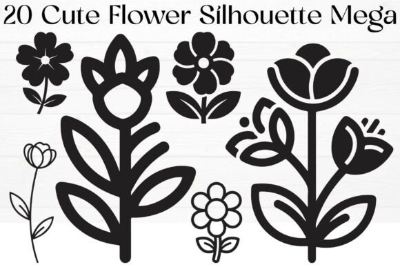 My Brand Designer Review of the Cute Flower Silhouette Graphics Bundle