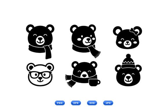 Testing a Monochrome Bear Clipart Set for Crafts and Graphics