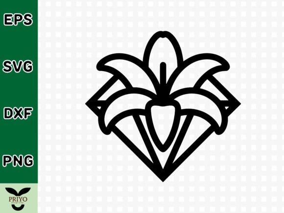 Using Lily Flower Silhouette Graphics for Craft Business Branding