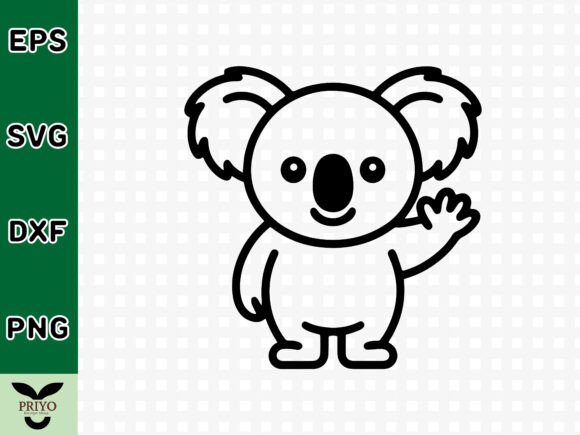 Your Go-To Graphics Asset: A Waving Koala for Crafts & Content